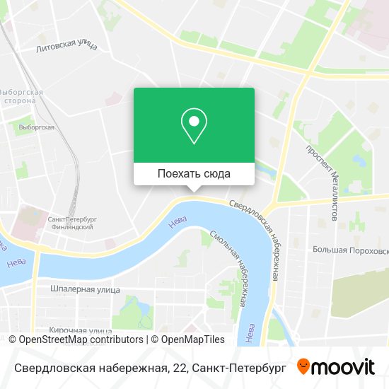 Карта Свердловская набережная, 22