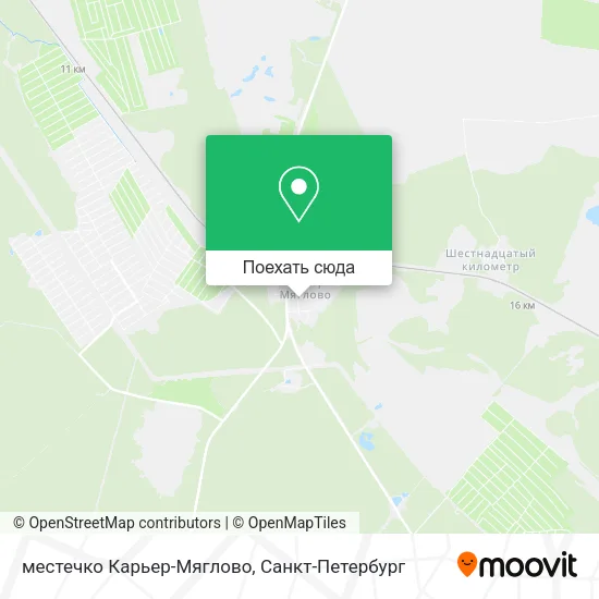 Карта местечко Карьер-Мяглово