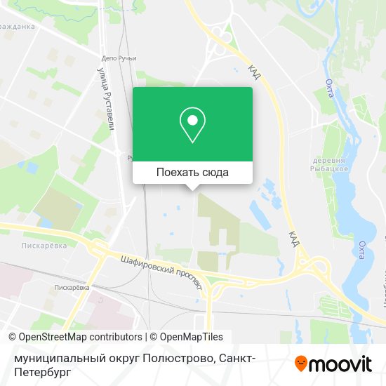 Карта муниципальный округ Полюстрово