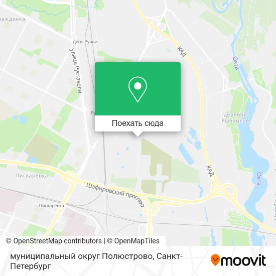 Карта муниципальный округ Полюстрово