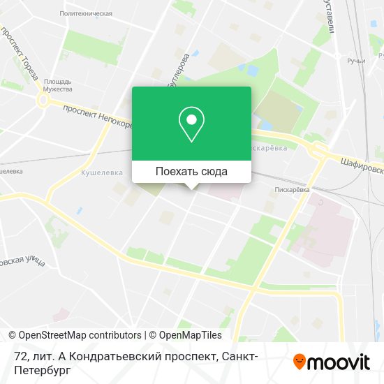 Карта 72, лит. А Кондратьевский проспект