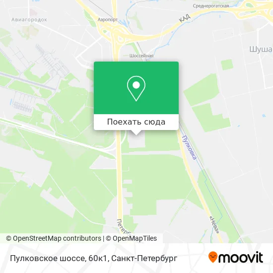 Карта Пулковское шоссе, 60к1