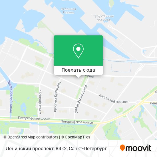 Карта Ленинский проспект, 84к2