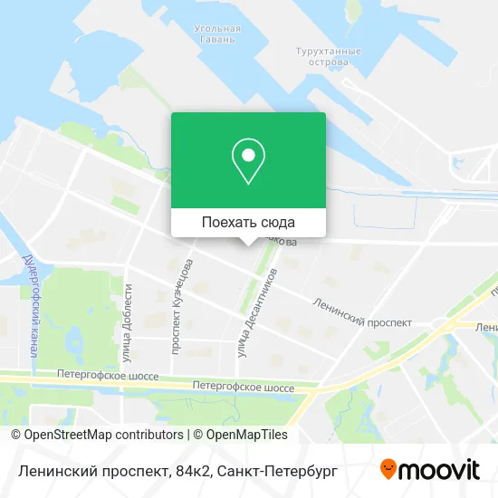 Карта Ленинский проспект, 84к2