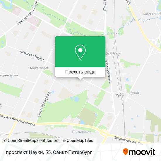 Карта проспект Науки, 55