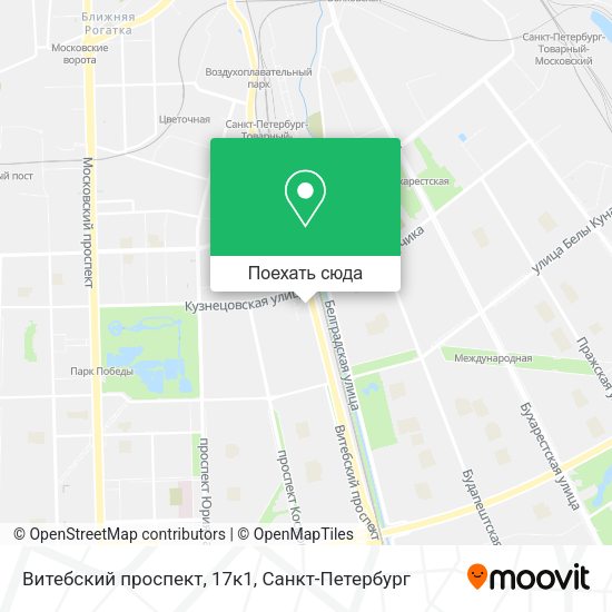 Карта Витебский проспект, 17к1