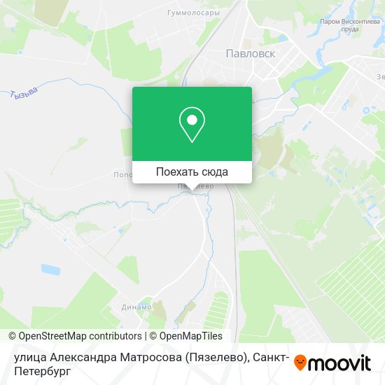 Карта улица Александра Матросова (Пязелево)