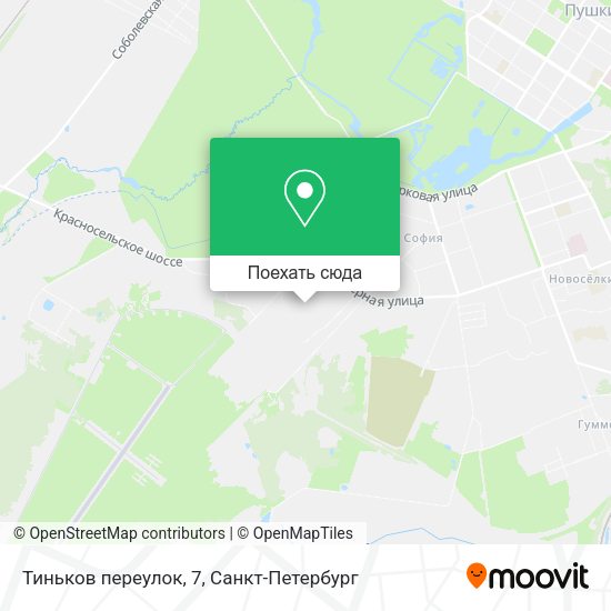 Карта Тиньков переулок, 7