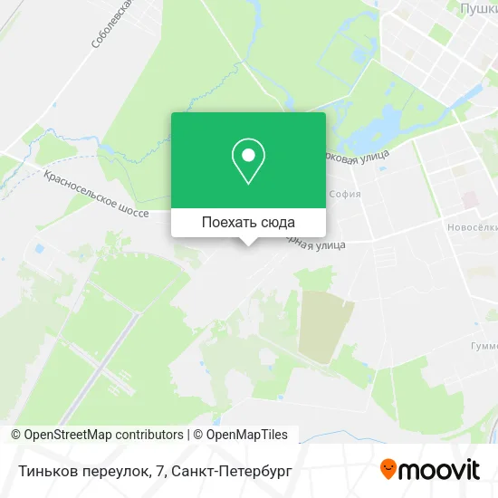 Карта Тиньков переулок, 7