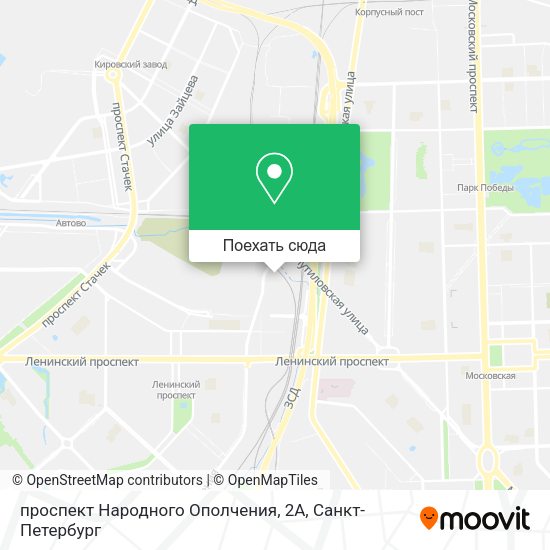 Карта проспект Народного Ополчения, 2А