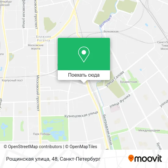 Карта Рощинская улица, 48