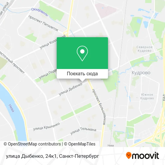 Карта улица Дыбенко, 24к1
