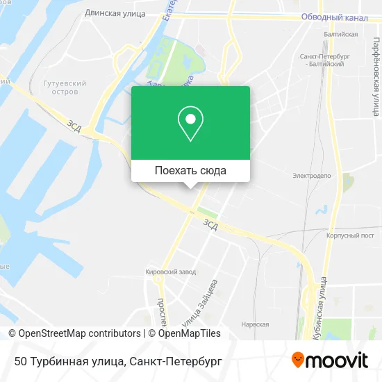 Карта 50 Турбинная улица