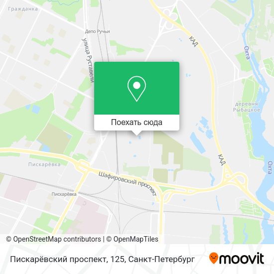 Карта Пискарёвский проспект, 125