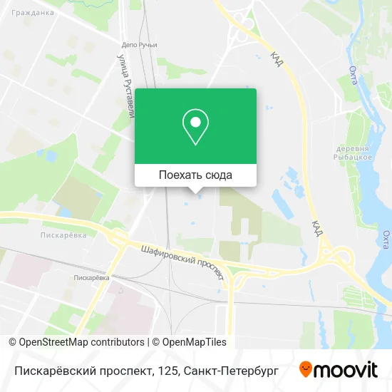 Карта Пискарёвский проспект, 125