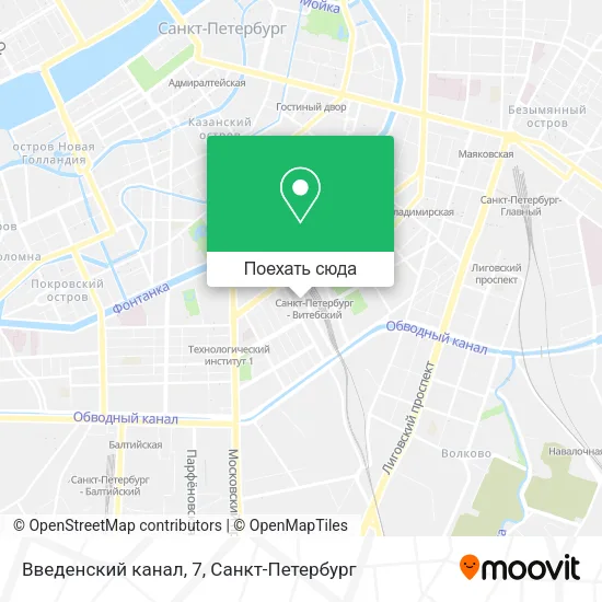Карта Введенский канал, 7