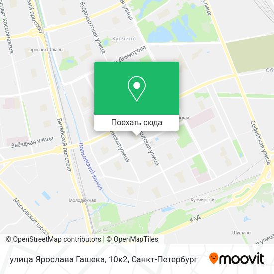 Карта улица Ярослава Гашека, 10к2