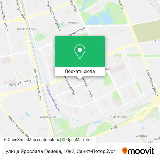 Карта улица Ярослава Гашека, 10к2