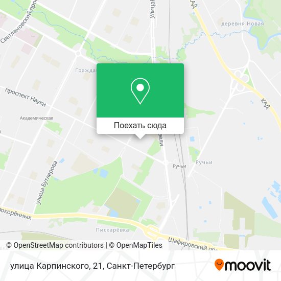 Карта улица Карпинского, 21