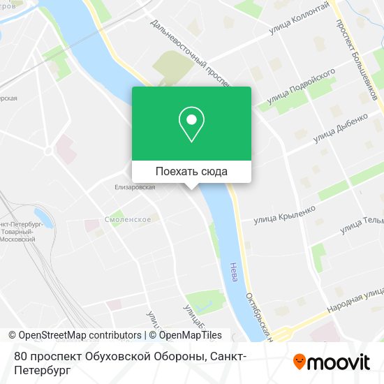 Карта 80 проспект Обуховской Обороны