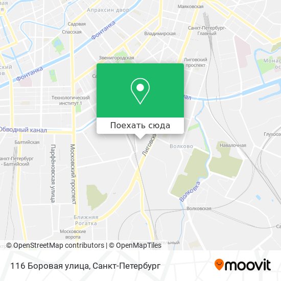 Карта 116 Боровая улица