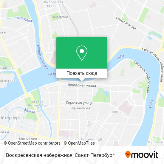Карта Воскресенская набережная