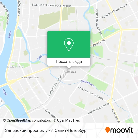 Карта Заневский проспект, 73