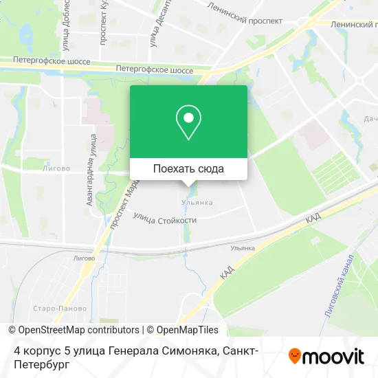 Карта 4 корпус 5 улица Генерала Симоняка