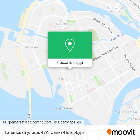 Карта Гаванская улица, 47А