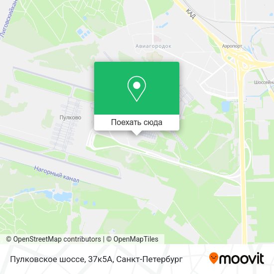 Карта Пулковское шоссе, 37к5А