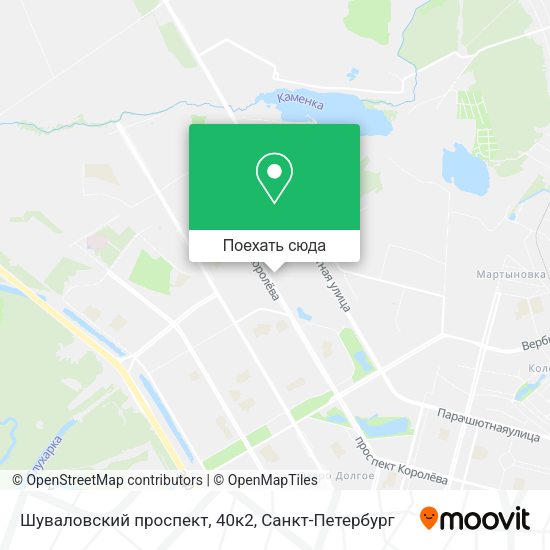 Карта Шуваловский проспект, 40к2