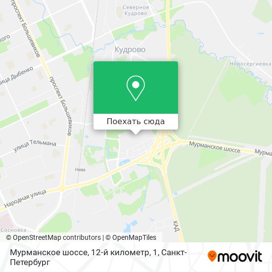 Карта Мурманское шоссе, 12-й километр, 1
