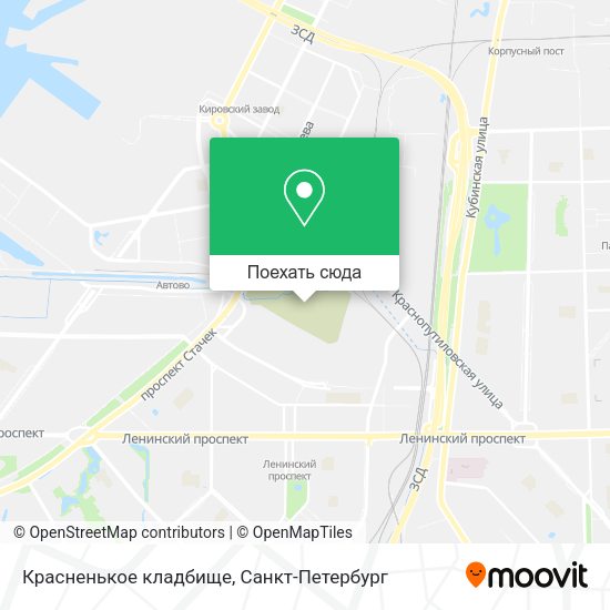 Карта Красненькое кладбище