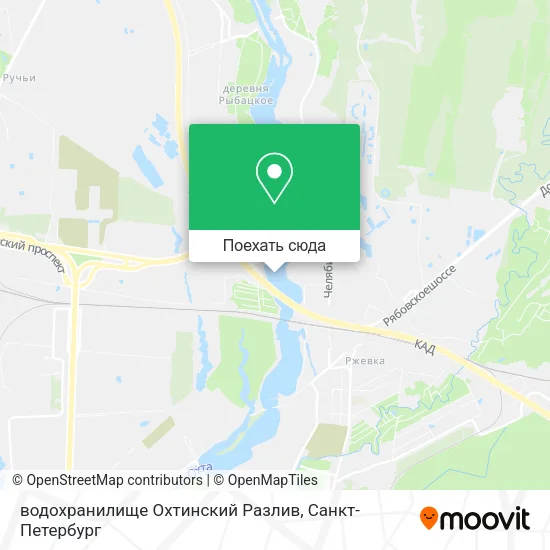 Карта водохранилище Охтинский Разлив