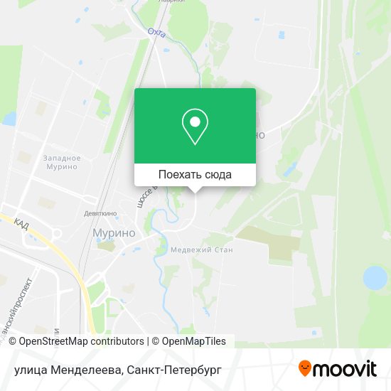 Карта улица Менделеева