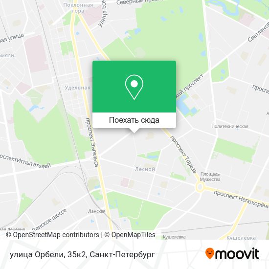 Карта улица Орбели, 35к2