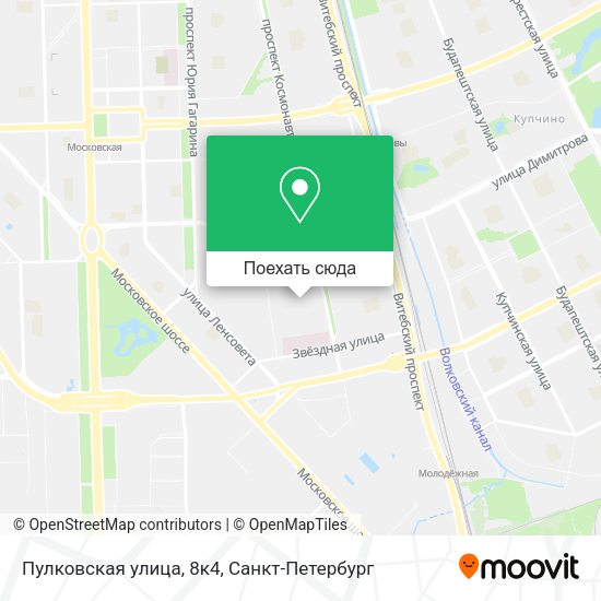 Карта Пулковская улица, 8к4