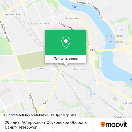 Карта 295 лит. АС проспект Обуховской Обороны