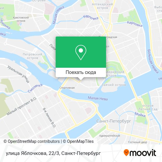 Карта улица Яблочкова, 22/3