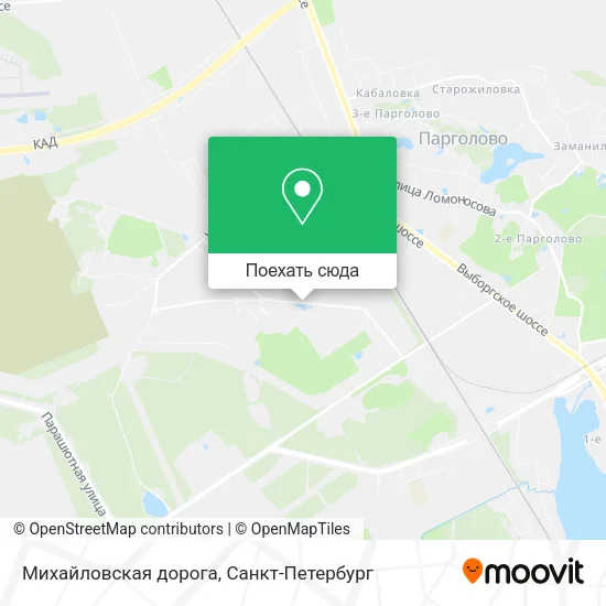 Карта Михайловская дорога