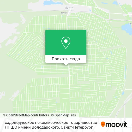 Карта садоводческое некоммерческое товарищество ЛПШО имени Володарского