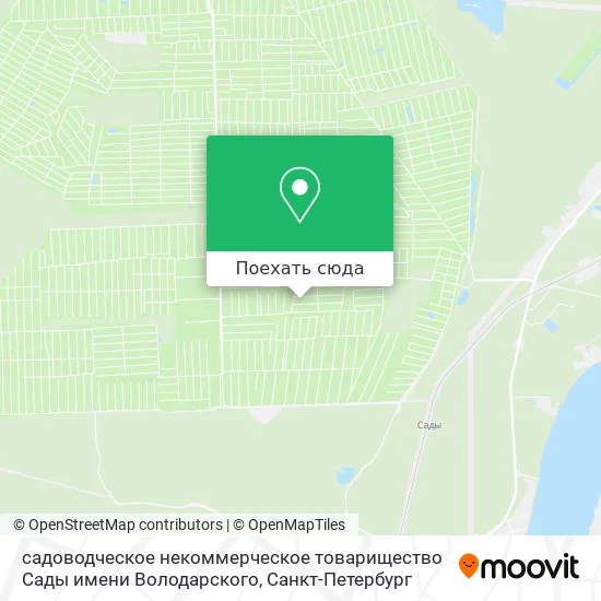 Карта садоводческое некоммерческое товарищество Сады имени Володарского