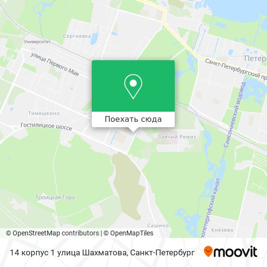 Карта 14 корпус 1 улица Шахматова
