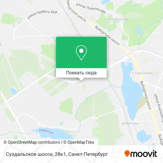 Карта Суздальское шоссе, 28к1
