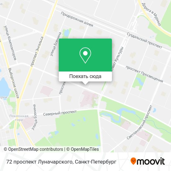 Карта 72 проспект Луначарского
