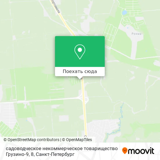 Карта садоводческое некоммерческое товарищество Грузино-9, 8