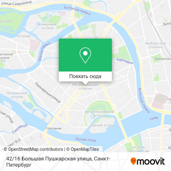 Карта 42/16 Большая Пушкарская улица