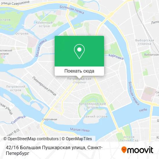 Карта 42/16 Большая Пушкарская улица