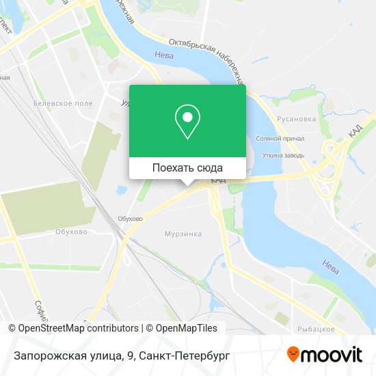 Карта Запорожская улица, 9