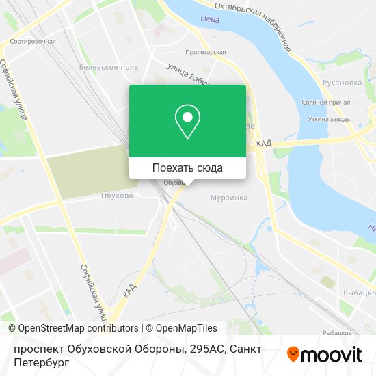 Карта проспект Обуховской Обороны, 295АС